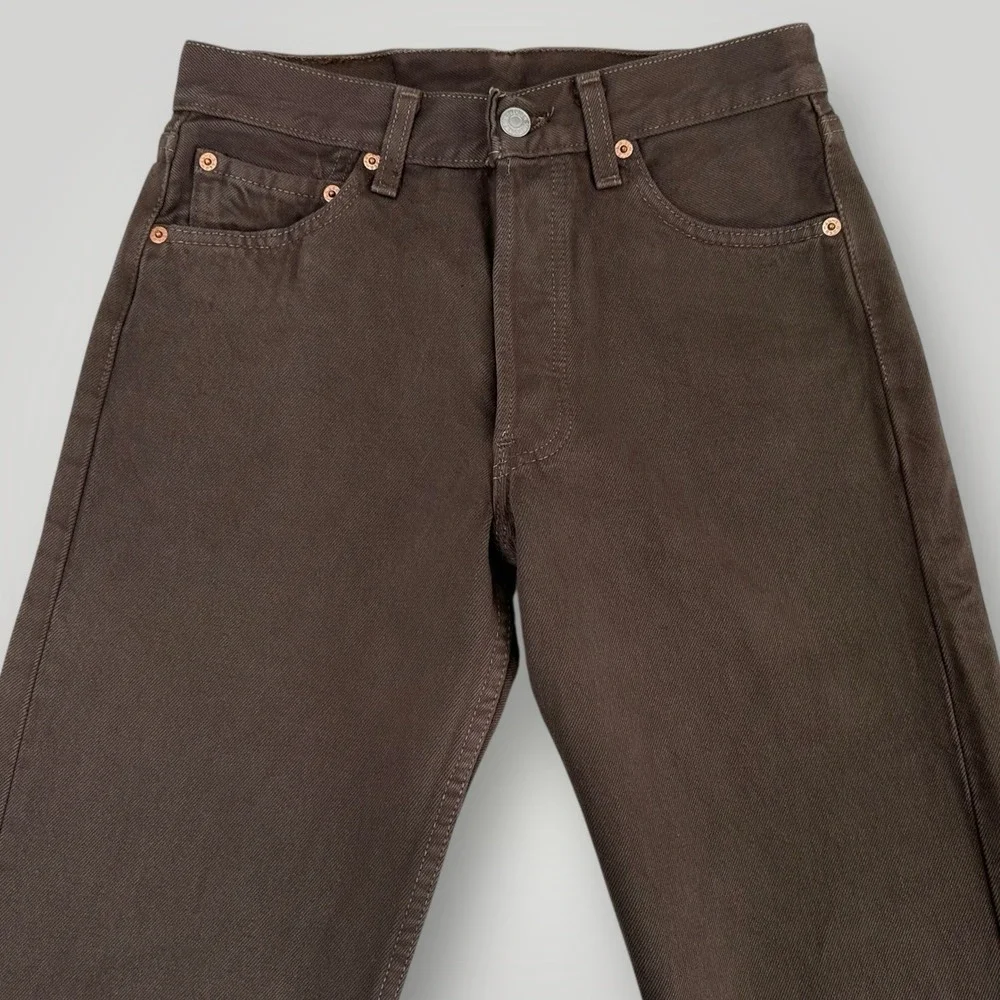 VTG 2000 Levi's 501 XX 29x32 USA MADE Jeans New Old Stock‎ BROWN Denim Y2K NWT